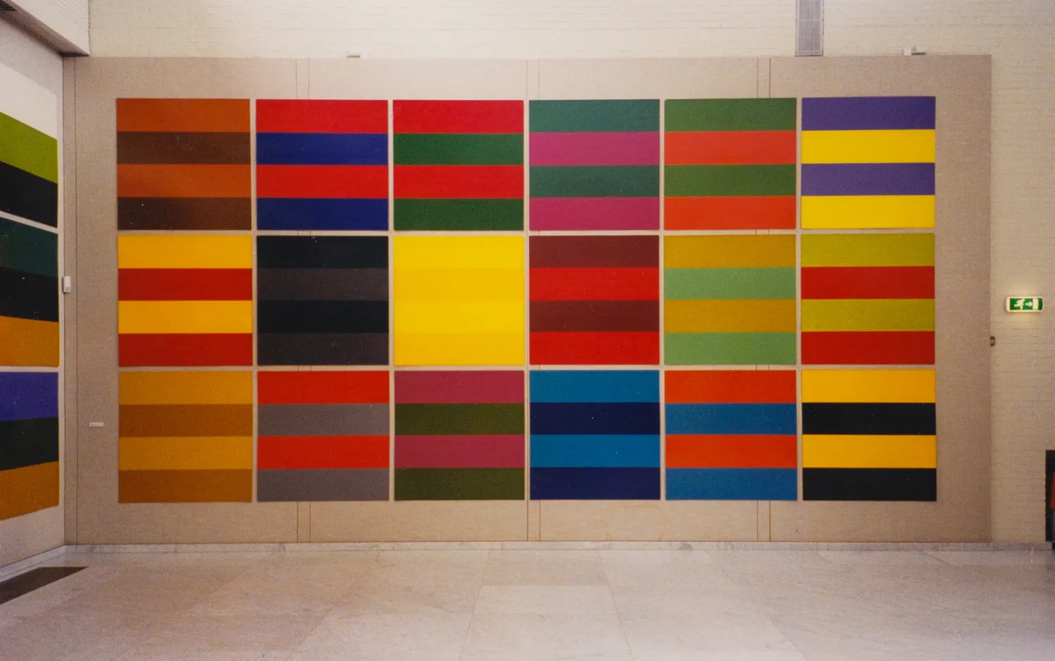 Series no. 10 Four stripes in two colours Nordjyllands Kunstmuseum 2001