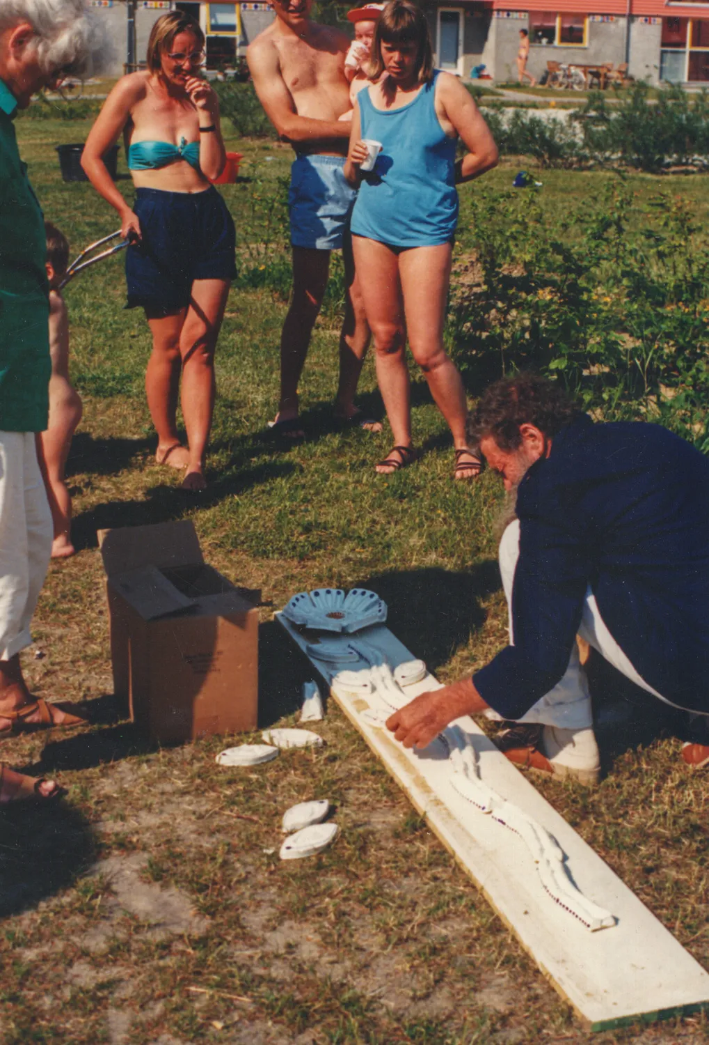 Lille Grundet Housing Cooperative Poul Gernes and residents at work 1989