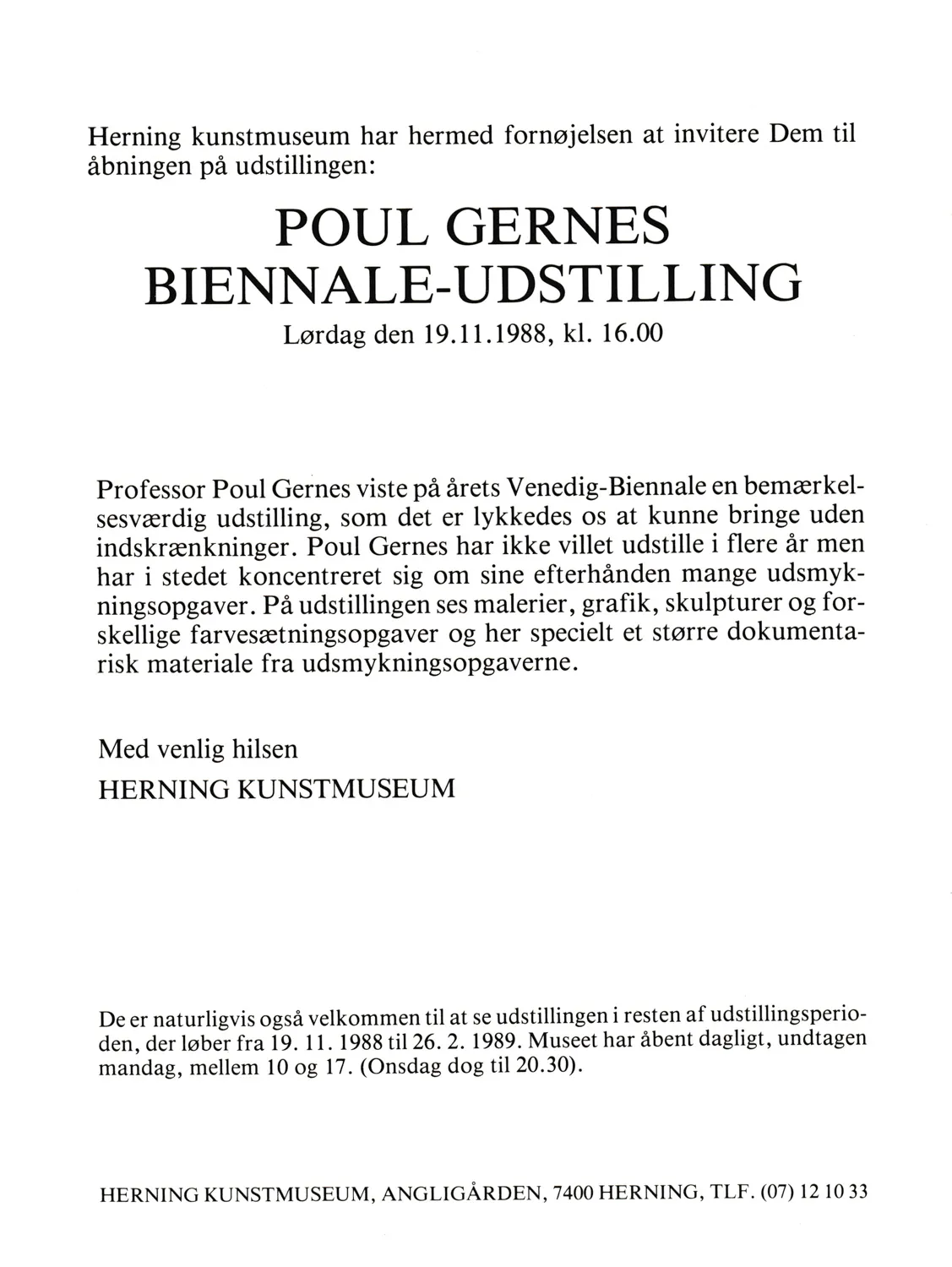 Poul Gernes Biennale-udstilling