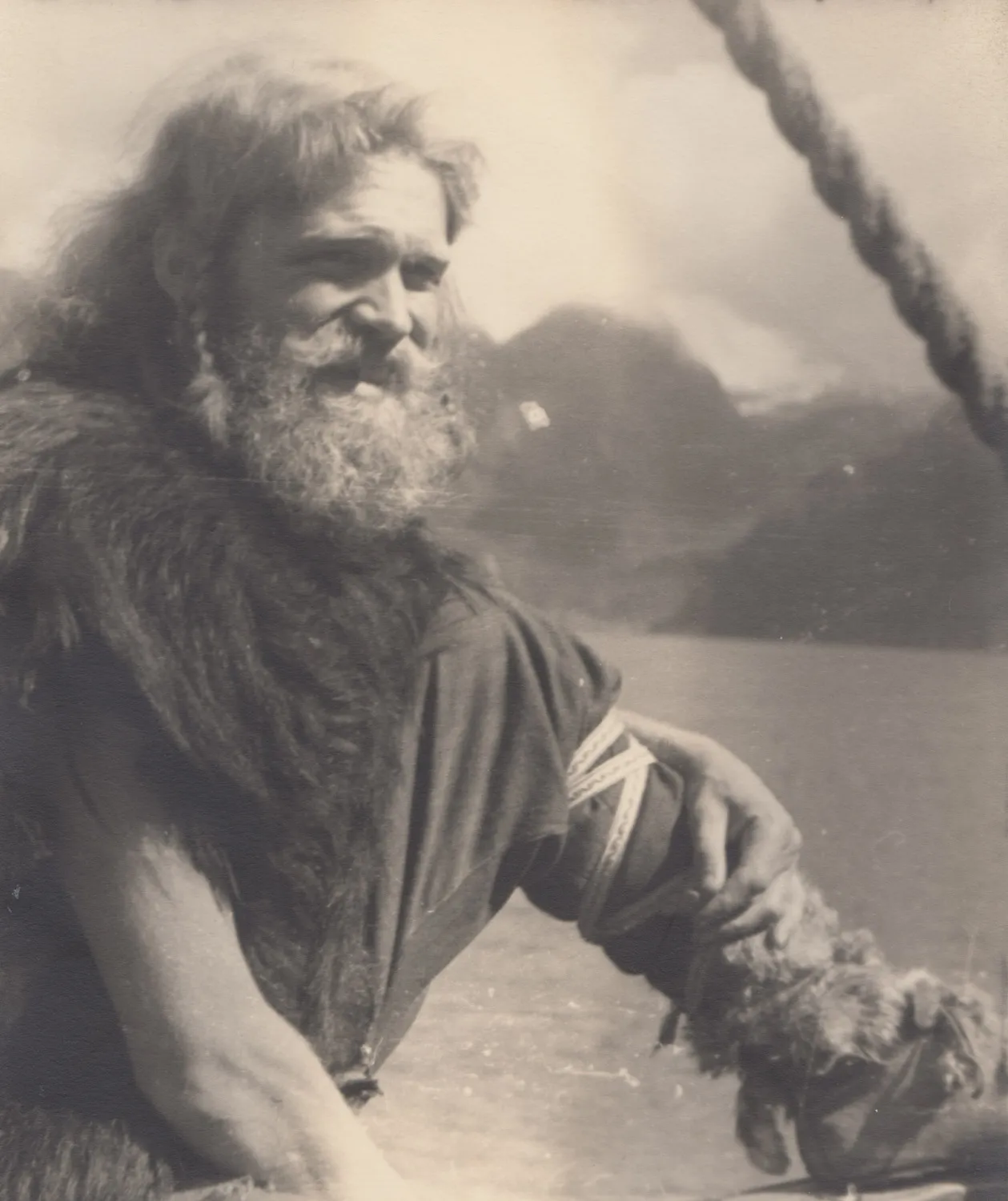 Statist i Hollywoodfilmen The Vikings, 1957, under filmoptagelser i Norge