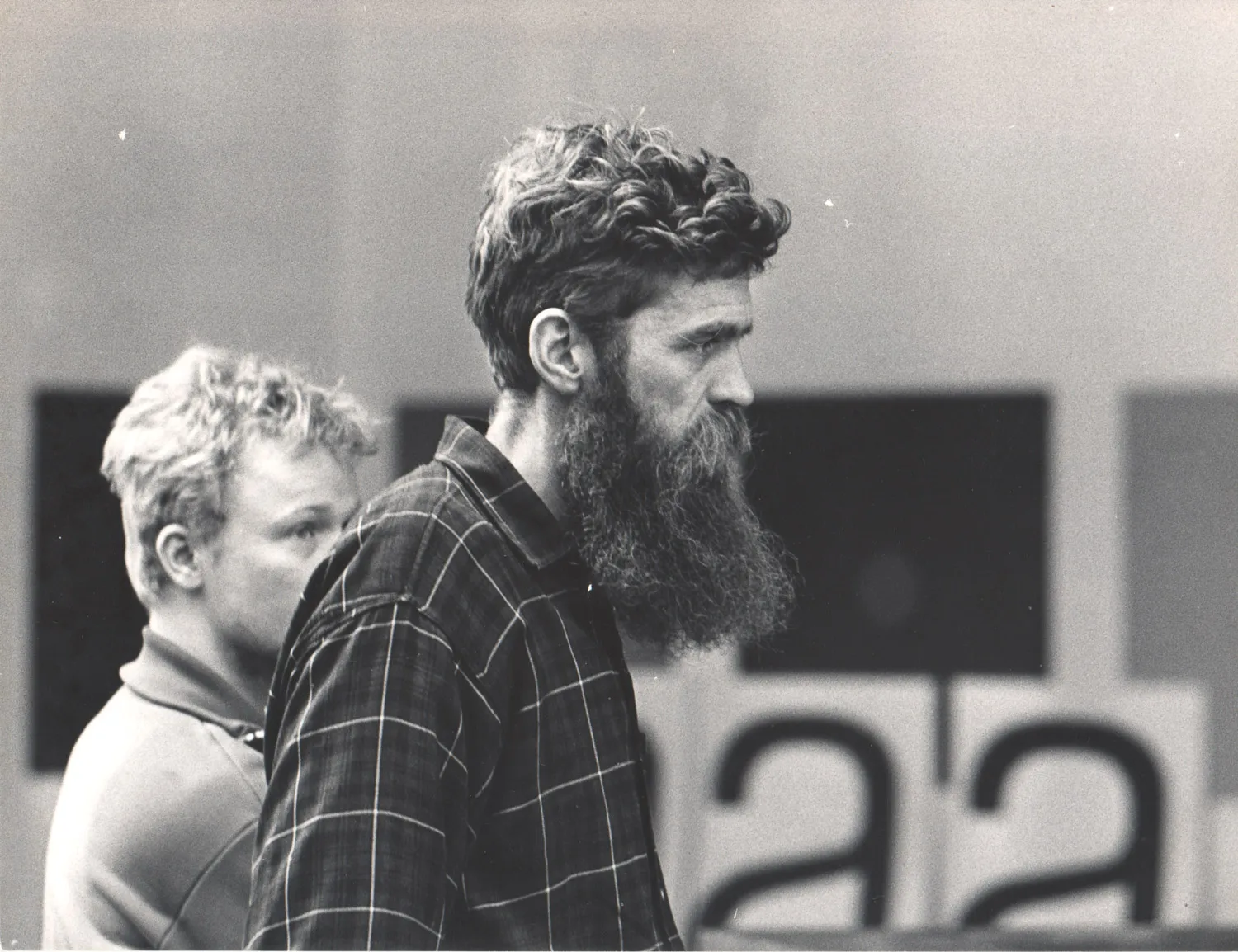Peter Louis-Jensen og Poul Gernes på Ung Dansk Kunsts udstilling på Louisiana 1967